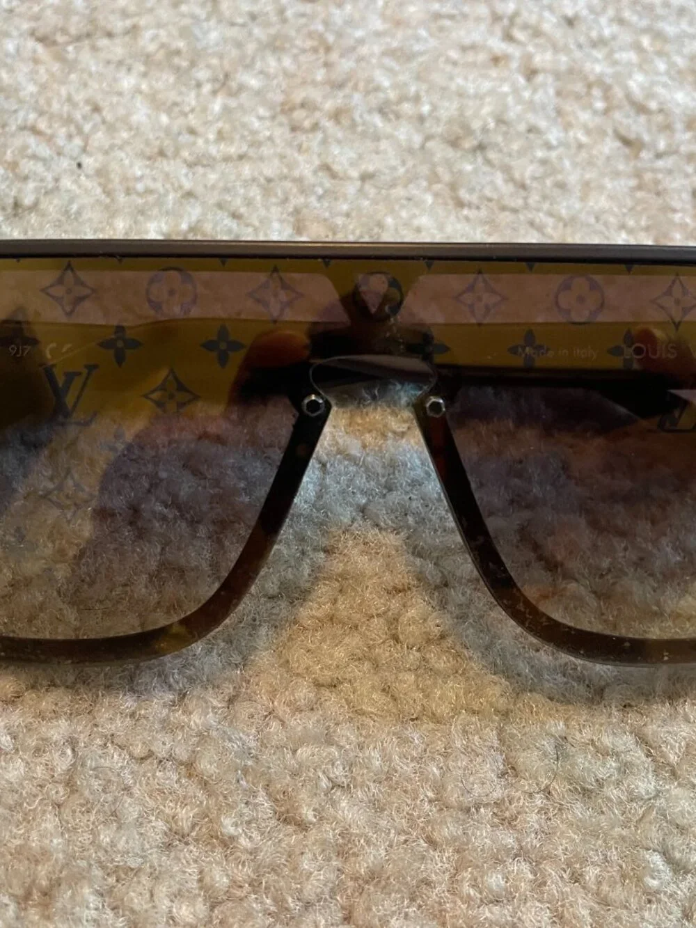 Louis Vuitton Z2329W Monogram Shield Sunglasses Brown Italy